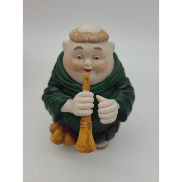 Dept 56 Merry Makers Horatio the Horn Blower Figure Monk Friar Christmas - Picture 2 of 11